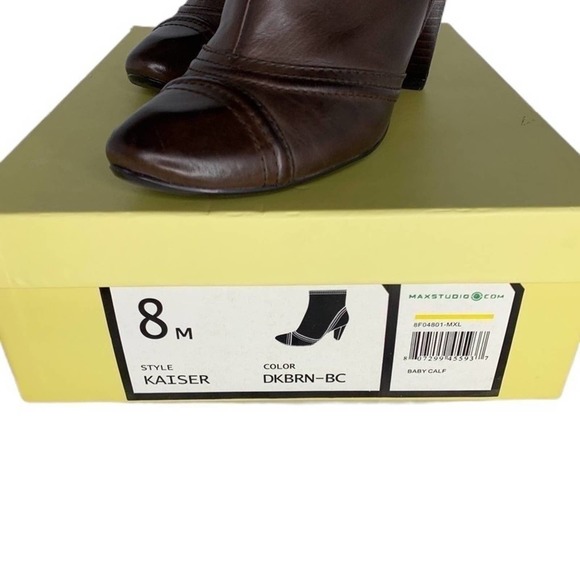 Max studio dark brown Kaiser ankle boot size 8M - Picture 6 of 12